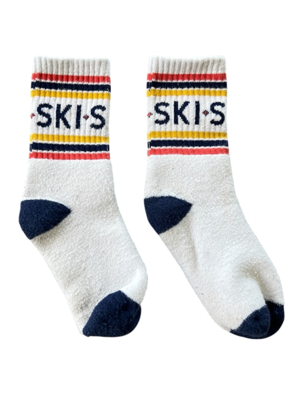 Janie & Jack toddler Cozy Crew SKI Socks with Navy Accents